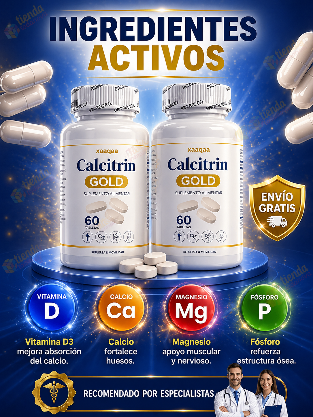 Calcitrin Gold Flex Alivio y fortalecimiento de las articulaciones