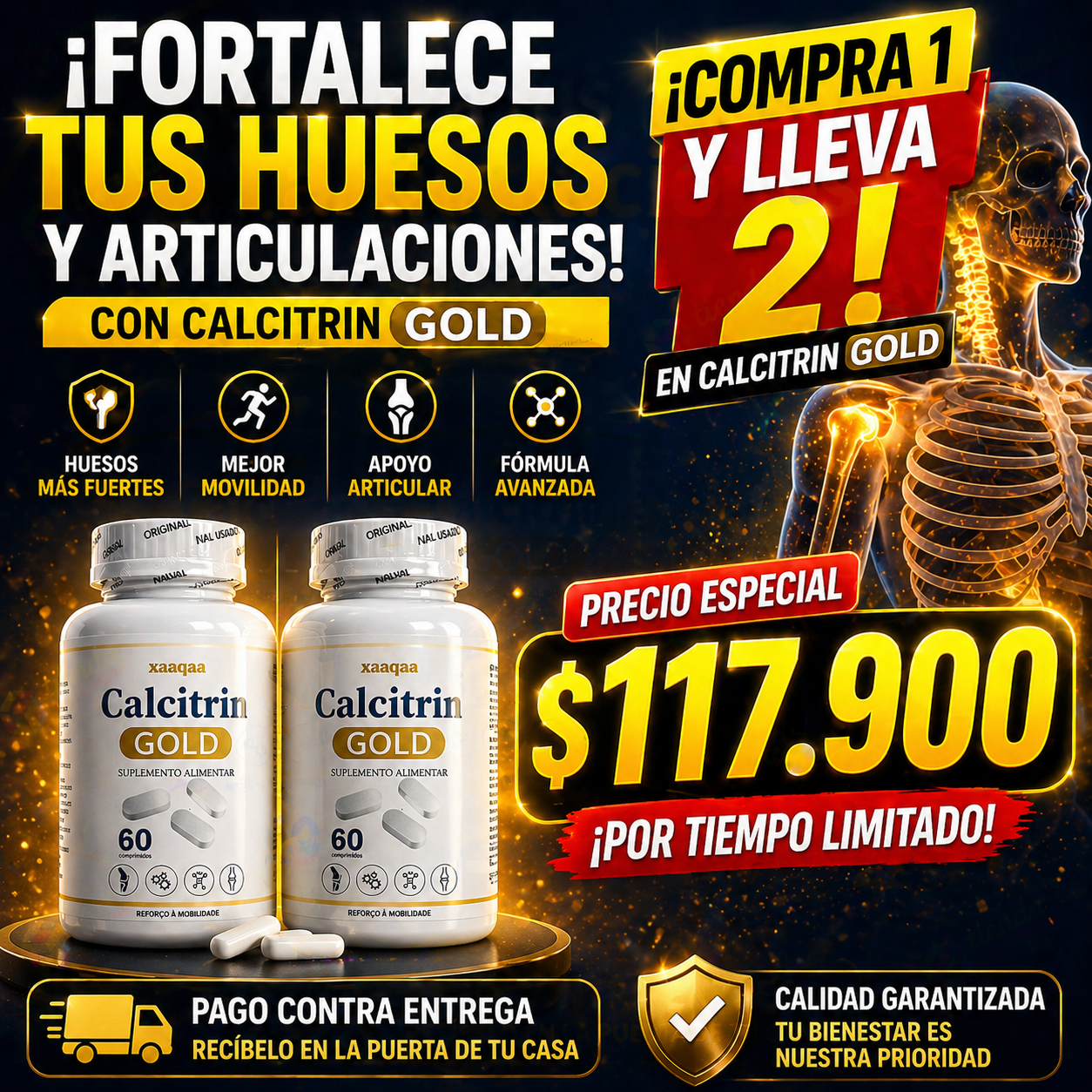 Calcitrin Gold Flex Alivio y fortalecimiento de las articulaciones