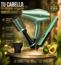 ✨ Cabello Liso, Brillante y Sin Frizz en Minutos –  Combo Aguacate 3 en 1 – Cabello Liso y Sin Frizz + Rizadora GRATIS 💚